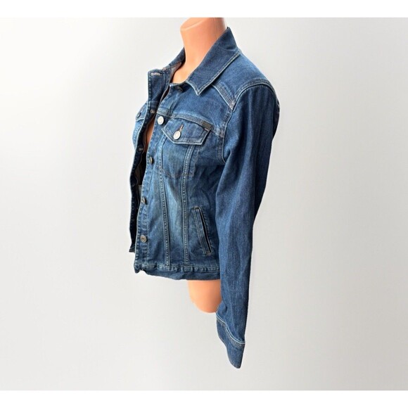 Eddie Bauer Dark Wash Jean Jacket Size M Denim - Picture 2 of 6